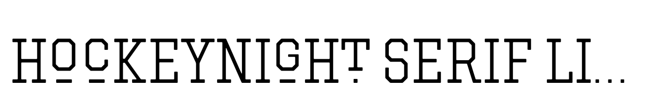 Hockeynight Serif Light